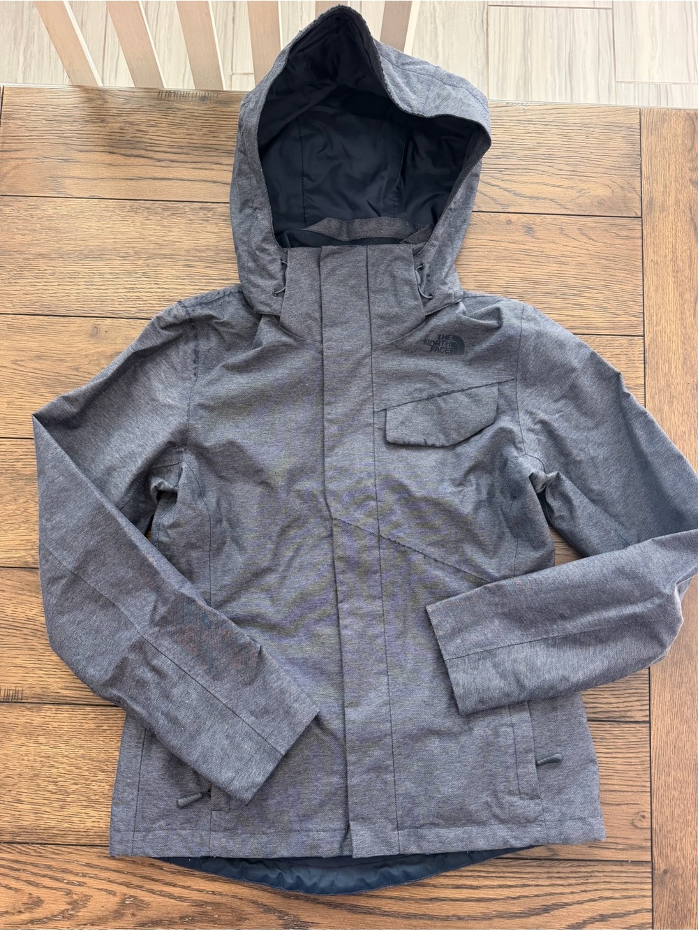 The North Face women’s Hooded Gray Shell Jacket size small